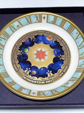 Royal Worcester Millennium 2000 Fine Bone China Coaster 4.5" England EUC